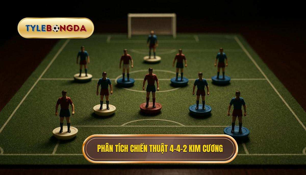 Phân tích chuyên sâu về cách vận hành Chiến thuật 4-4-2 kim cương