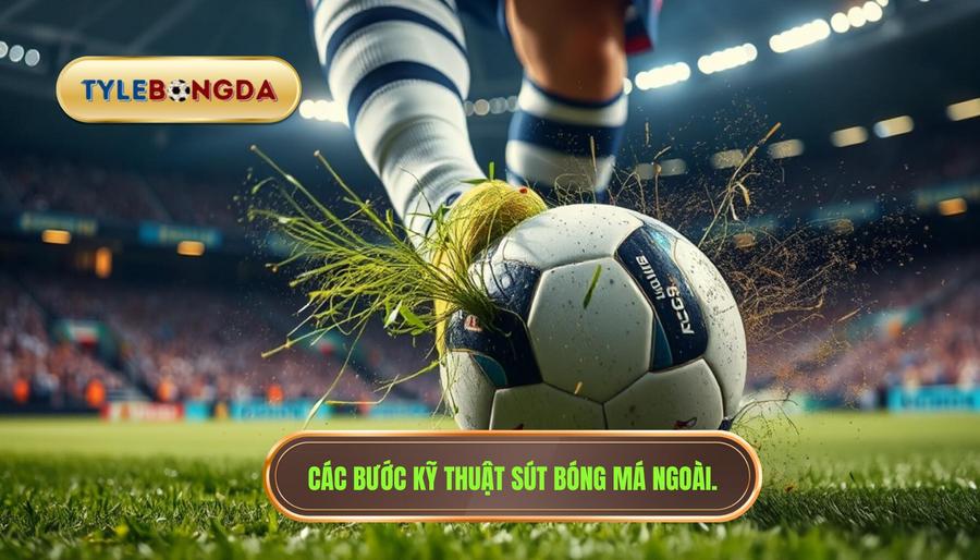 Các bước kỹ thuật sút bóng má ngoài.